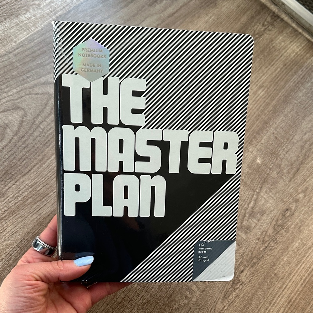 THE MASTER PLAN Black & White Flexcover Notebook